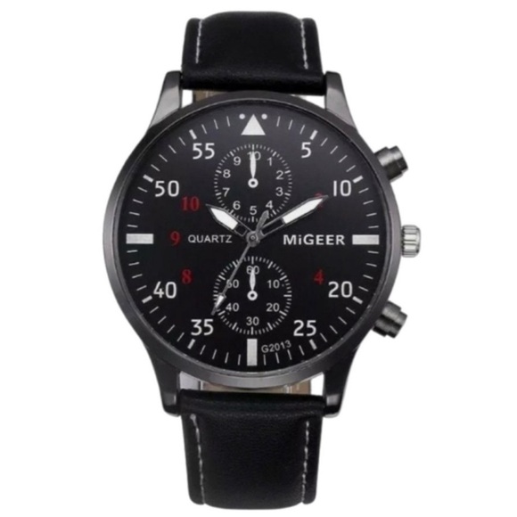 MIGEER RELOGIO • Black Watch New Battery Ready To Wear - Picture 1 of 4